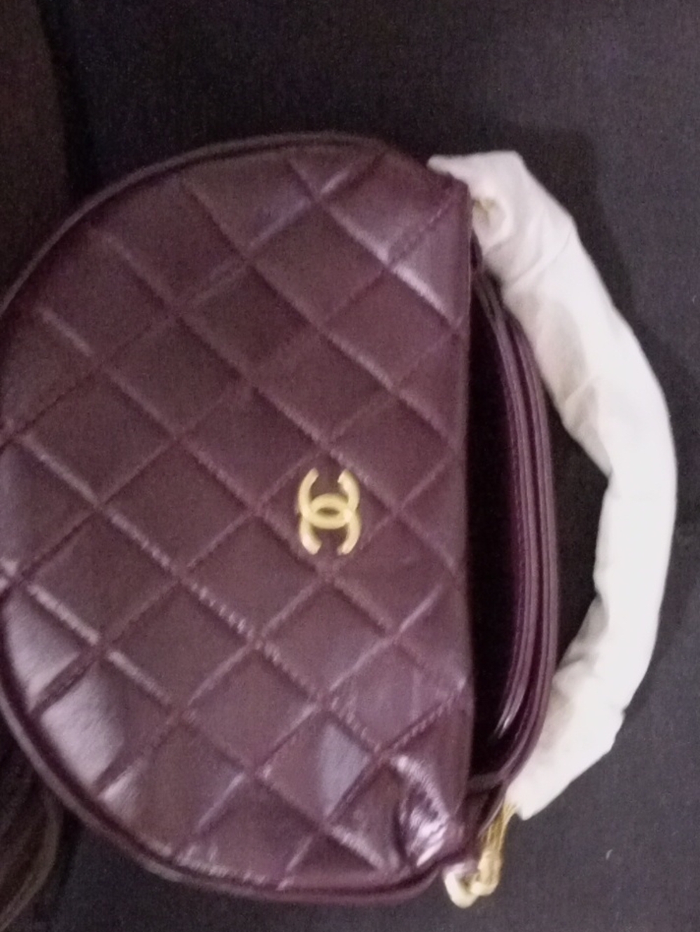 Chanel Quilted Leather Crossbody Bag in Deep Burgundy - Picture 1 of 1